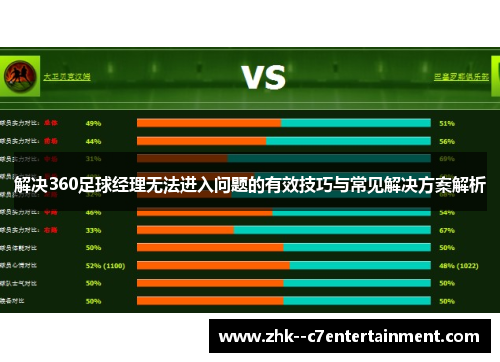 解决360足球经理无法进入问题的有效技巧与常见解决方案解析